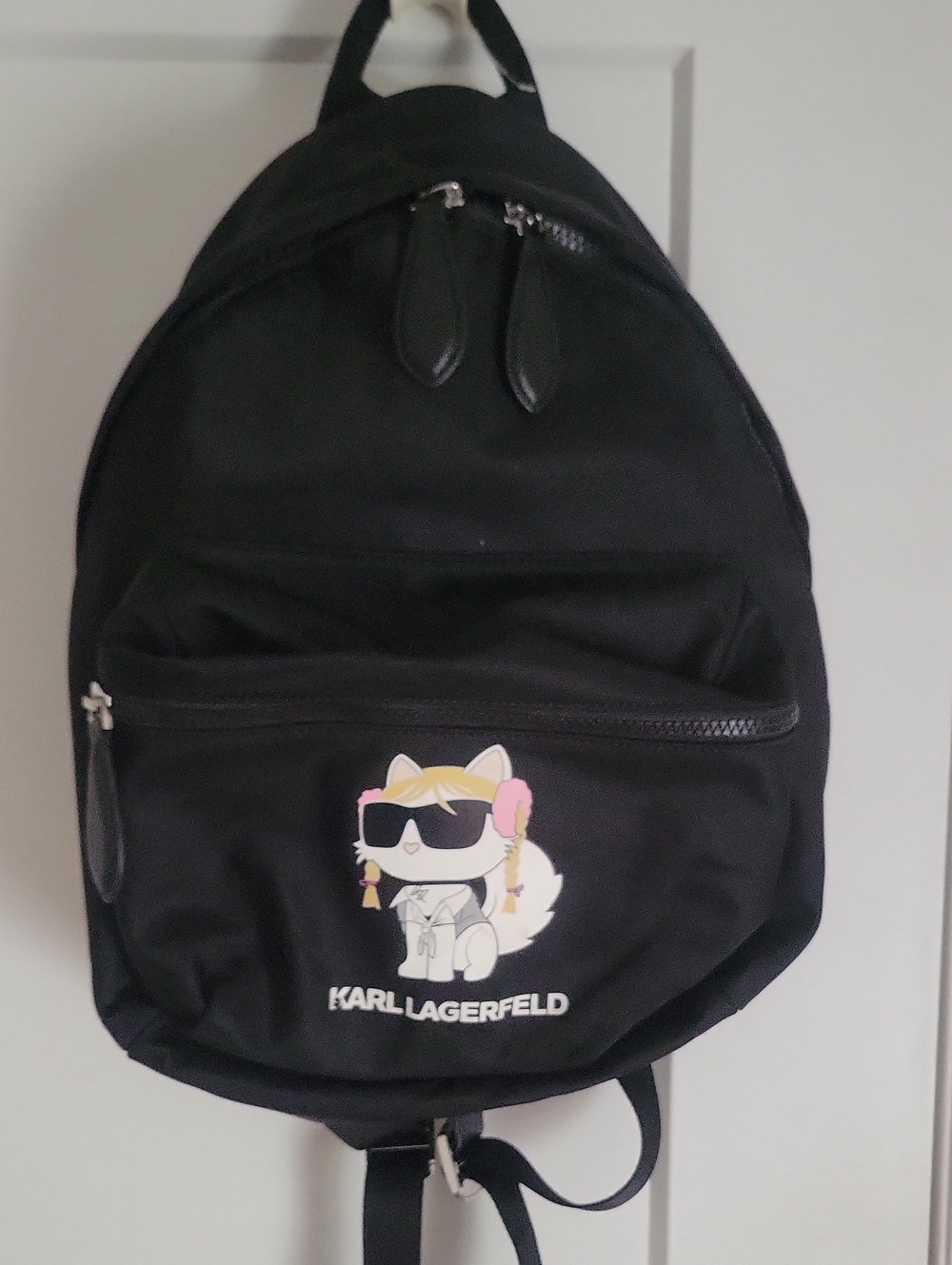 Karl Lagerfeld Black Graphic Backpack